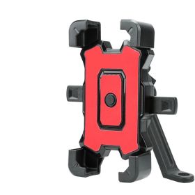 Electric Vehicle Shockproof Phone Holder Riding Accessories (Option: Red-Rearview mirror)