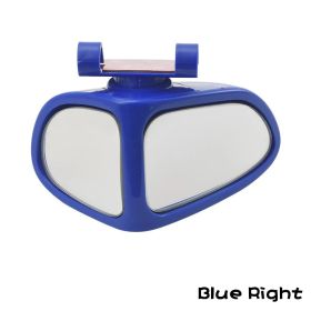 Car Reversing Small Round Mirror Front And Rear Wheel Wide-Angle Mirror Double-Sided Auxiliary Rearview 360 Adjustable Wide Angle Side Rear View Mirro (Option: Blue-Righ)