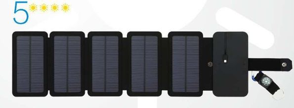 Outdoor Folding Solar Panel Charger Portable 5V 2.1A USB Output Devices Camp Hiking Backpack Travel Power Supply For Smartphones (Option: 5solar panels)