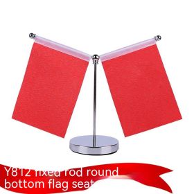 Car Dashboard Decoration Telescopic Rod Office Desk Red Flag (Option: Fixing Pole Round Bottom)