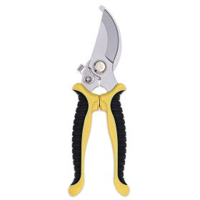 1pc Garden Pruning Shears; Professional Gardening Scissors Manual Pruner For Plants; Gardening; Trimming; Garden Tools (Color: Yellow And Black)