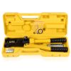 10T Hydraulic Crimping Tool 12-2/0AWG Hydraulic Cable Crimping Tool 0.43 inch Stroke Hydraulic Lug Crimper Electrical Terminal Crimper with 9 Pairs of