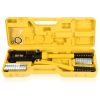 10T Hydraulic Crimping Tool 12-2/0AWG Hydraulic Cable Crimping Tool 0.43 inch Stroke Hydraulic Lug Crimper Electrical Terminal Crimper with 9 Pairs of