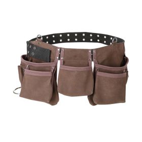 Adjusts from 29 Inches to 54 Inches 13 Pockets Tool Belt (Type: Style A, Color: brown)