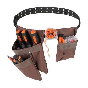 Adjusts from 29 Inches to 54 Inches 13 Pockets Tool Belt (Type: Style B, Color: brown)