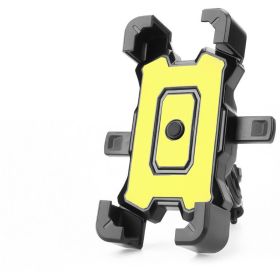 Electric Vehicle Shockproof Phone Holder Riding Accessories (Option: Yellow-Handlebar)