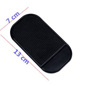 Car Anti-slip Mat Round Car Mobile Phone Ornaments (Option: 13X7cm-Black)