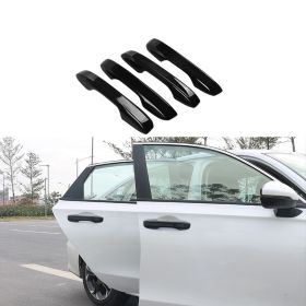 Car Door Handle Decorative Sticker Accessories (Option: Bright black)