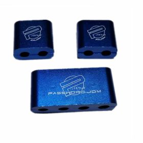 Car Modification Fastening Clamp Three Pieces Metal Fixing Plug (Option: Blue-Three Piece Clamp)