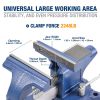 Bench Vise, Jaw  Swivel Base Clamp On Vice Table Vise Heavy Duty Bench Vise for Woodworking, Cutting Conduit, Drilling, Metalworking