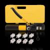 10T Hydraulic Crimping Tool 12-2/0AWG Hydraulic Cable Crimping Tool 0.43 inch Stroke Hydraulic Lug Crimper Electrical Terminal Crimper with 9 Pairs of