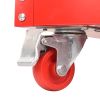 3-Tier Utility Cart, Commercial 3 Shelves Steel Service Tool Cart with Wheels, 330lbs Load Capacity, Red