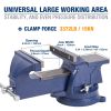 Bench Vise, Jaw  Swivel Base Clamp On Vice Table Vise Heavy Duty Bench Vise for Woodworking, Cutting Conduit, Drilling, Metalworking