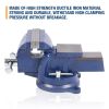 Bench Vise, Jaw  Swivel Base Clamp On Vice Table Vise Heavy Duty Bench Vise for Woodworking, Cutting Conduit, Drilling, Metalworking