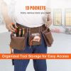 Adjusts from 29 Inches to 54 Inches 13 Pockets Tool Belt