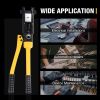 10T Hydraulic Crimping Tool 12-2/0AWG Hydraulic Cable Crimping Tool 0.43 inch Stroke Hydraulic Lug Crimper Electrical Terminal Crimper with 9 Pairs of