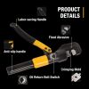 10T Hydraulic Crimping Tool 12-2/0AWG Hydraulic Cable Crimping Tool 0.43 inch Stroke Hydraulic Lug Crimper Electrical Terminal Crimper with 9 Pairs of