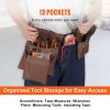 Adjusts from 29 Inches to 54 Inches 13 Pockets Tool Belt