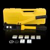 10T Hydraulic Crimping Tool 12-2/0AWG Hydraulic Cable Crimping Tool 0.43 inch Stroke Hydraulic Lug Crimper Electrical Terminal Crimper with 9 Pairs of