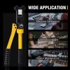 10T Hydraulic Crimping Tool 12-2/0AWG Hydraulic Cable Crimping Tool 0.43 inch Stroke Hydraulic Lug Crimper Electrical Terminal Crimper with 9 Pairs of