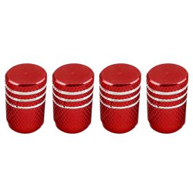 Colored Aluminum Valve Caps For Automobile Tires (Color: Red)