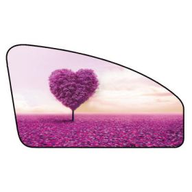 Side Curtain Magnet Summer Vehicle Glass (Option: Lavender main driver)