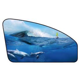 Side Curtain Magnet Summer Vehicle Glass (Option: Dolphin main driver)