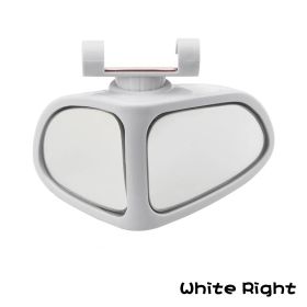 Car Reversing Small Round Mirror Front And Rear Wheel Wide-Angle Mirror Double-Sided Auxiliary Rearview 360 Adjustable Wide Angle Side Rear View Mirro (Option: White-Righ)